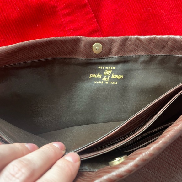 Leather Clutch Paola Del Lungo - Picture 3 of 10